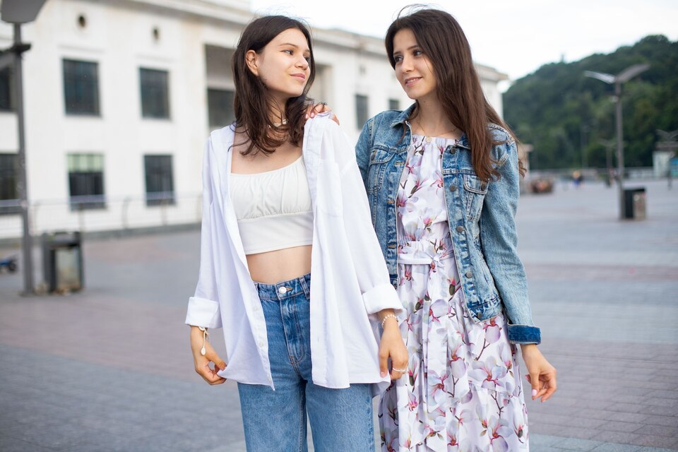 The Denim Jacket and Floral Dress Duo_Must-Have Retro Outfits