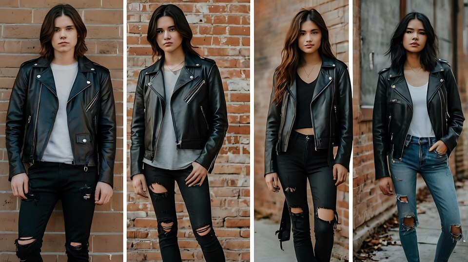 The Vintage Leather Jacket and Straight-Leg Jeans Combo - Must-Have Retro Outfits 